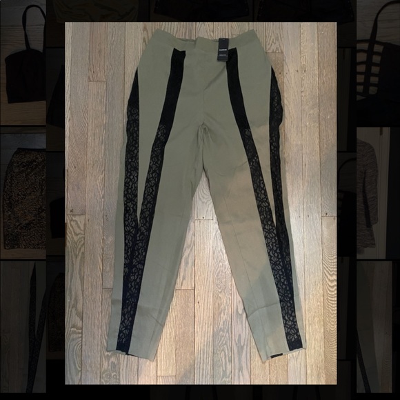 BEBE green/khaki going out joggers with lace - Picture 2 of 3